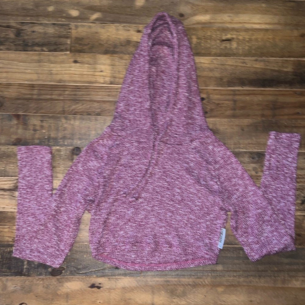 Berry Gymshark Cropped Hoodie